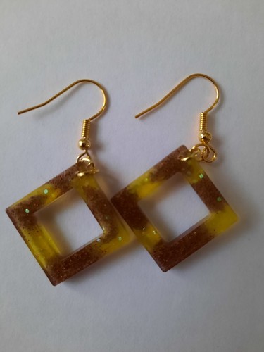 Handmade resin earrings - handmade,