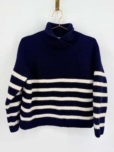 Cos 100 wool navy ivory - &,