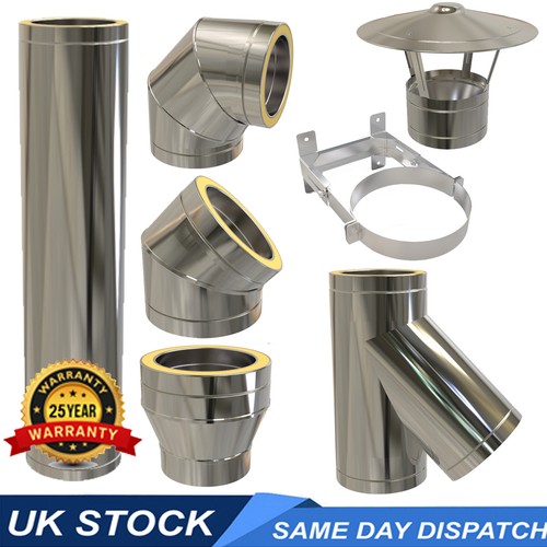 Twin wall insulated flue pipe - twin,