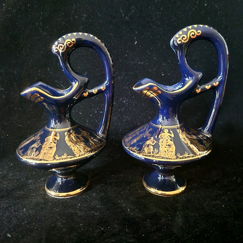 Pair handmade greek - handmade, cobalt