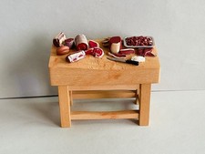 1:12 scale Dolls house Artisan Butchers Table/Block by Ray & Christine Lincoln