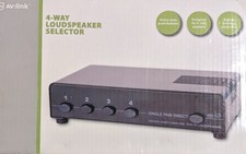 AV LINK  4 way stereo speaker selector. audio splitter