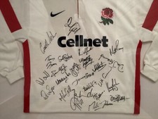 signed england rugby shirt