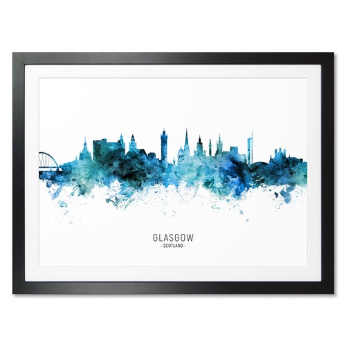 Glasgow skyline poster - glasgow,
