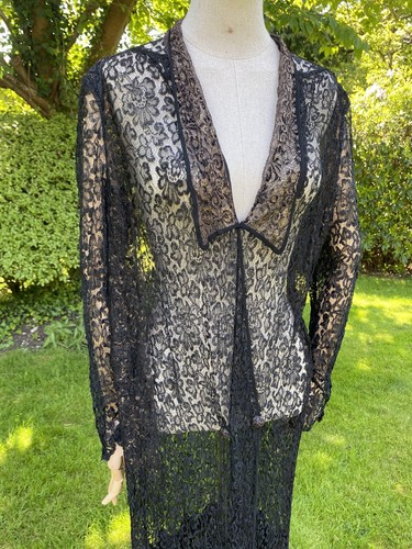 Antique edwardian black lace - edwardian,