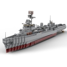 ZITIANYOUBUILD Fletcher-class 2100-ton Ship Battleship 1:200 Scale 1595 Bricks