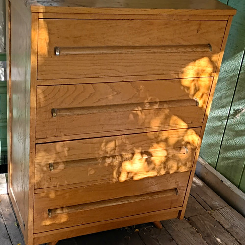 Drawer wood chest drawers - 4-drawer, of