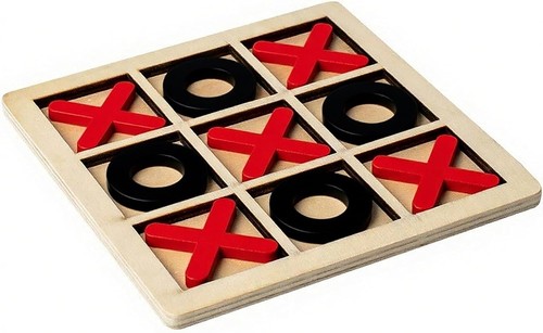 Noughts crosses wooden - xo, &