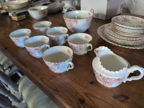 Antique english china tea set - english,