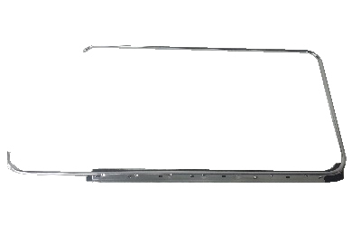 Outer window scraper trim - window, left