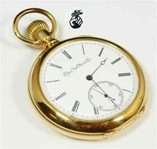 Nautical Vintage American Elgin Look Collectible Antique 2" Brass Pocket Watch