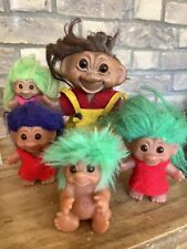 Vintage Thomas DAM Trolls 1960s & 1980s RARE RETRO Toys with original clothing