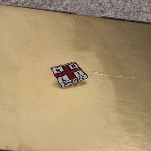 Minehead rnli lifeboat lapel - lifeboat,