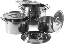 4PC LARGE STAINLESS STEEL