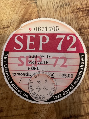 Old vintage tax - old, september