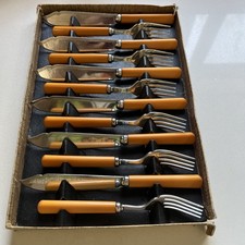 Antique fish knife - fork, set