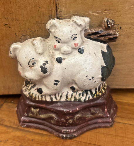 Vintage small painted cast - painted,