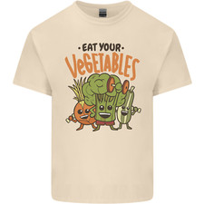 Eat Your Vegetables Funny Vegan Vegetarian Mens Light Cotton T-Shirt