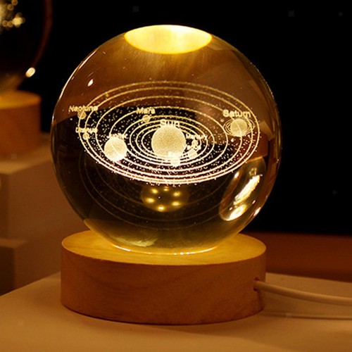 Crystal ball night lamp - 3d,