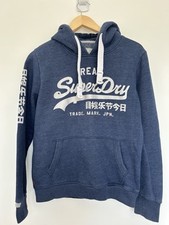 Superdry Girls Hoodie Navy Blue Marl Medium