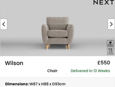 Next Wilson Armchair Dove