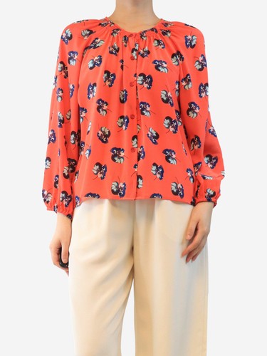 Tucker red silk floral - red,