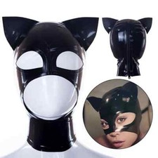 Black Latex Hood with Open