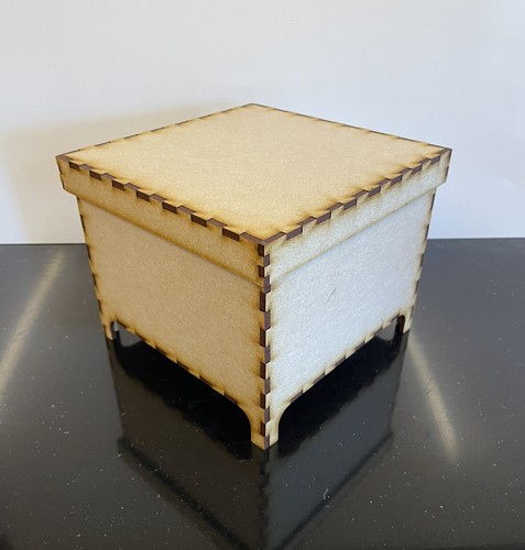 15cm wooden box with lid - 15cm,
