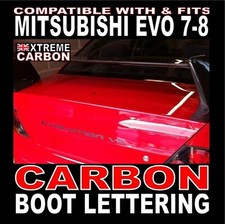 Carbon Boot Lettering Emblem "Fits"  Mitsubishi Evo EVOLUTION 7 & 8 