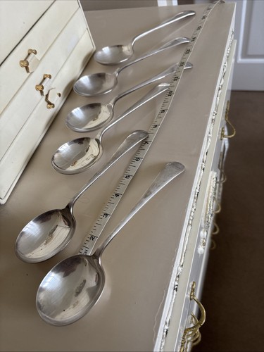 Vintage epns soup spoons - vintage,