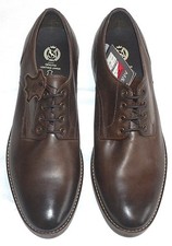 MENS M&S GENUINE LEATHER LACE UP DERBY SHOES SIZE 9 1/2 BROWN T032465 NEW
