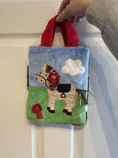JELLYCAT HORSE / PONY ROSETTE CARRY BAG  9.5 inch x 7.5 inch