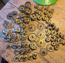 Vintage 1950s Meccano Job Lot of Brass Gears, Cogs, Wheels etc