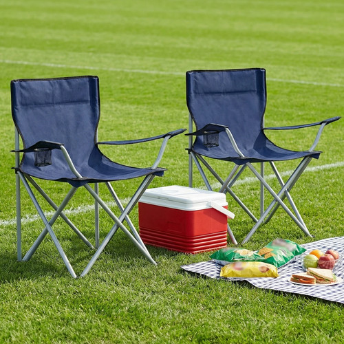 Folding camping chairs - 2x,