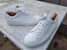 Reiss Finley White lace-up Leather Casual Sneakers Trainers Size UK 8 EU 42..