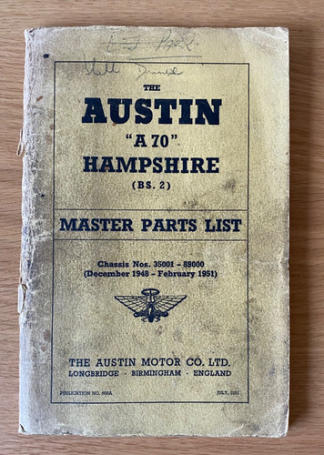 The austin a70 hampshire - austin, bs.2