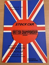 Stock Car Programme Spedeworth Wimbledon 9-8-1969