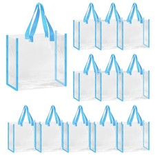 12 Pack Clear Tote Bags Bulk