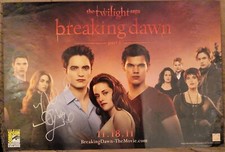 Stephanie Meyer & Nikki Reed signed Twilight Comic Con poster 17x11.5" AFTAL COA