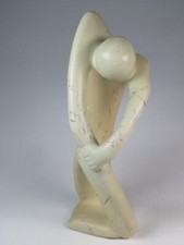 BESMO Hand Carved Alabaster Statue Ethnic Art