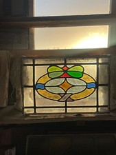 Antique Art Nouveau Stained