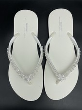 Bridal White Flip Flops