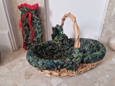 Wicker Christmas Basket With