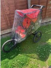 Out n About Nipper Sport Running Buggy Stroller In Black/red Fixed Wheel