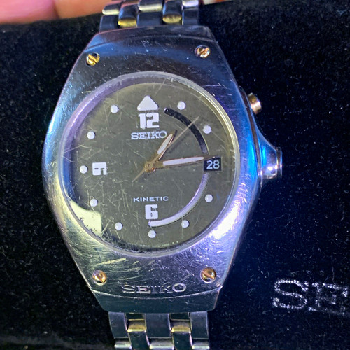 Seiko kinetic quartz black - seiko,