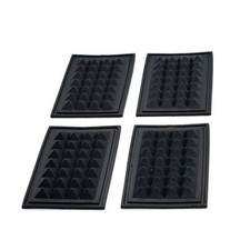 4 X HIGH QUALITY RECTANGLE PLASTIC RUBBER TRAVEL BAG BACKPACK PAD - BIG 80X5 NEW