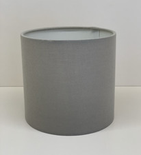 Round Drum Lampshade Fabric Limestone H 14cm x D 15cm For Table Light