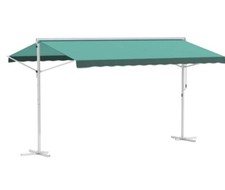 Outsunny 300cm X 300cm 2 Side free Standing Manual Awning Canopy  Sun Shelter