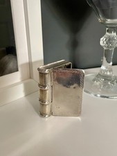 Collectable Novelty Silver Book Shaped Vesta Case Match Safe Matchbox