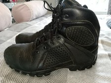Bates Mens Raide Leather Waterproof Boots Sz10 Black Heavy Duty Oil Resistant 
